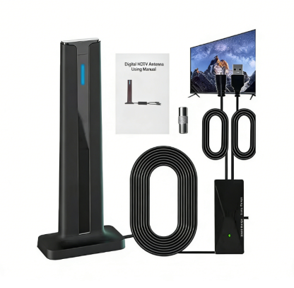 HD 4K Digital TV Antenna (DVB-T2) – 300KM+ Long Range with Signal Booster – Free Local Channels for Smart TV & Old TV