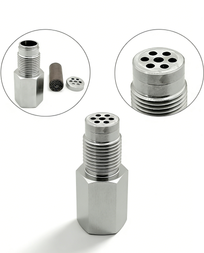 Universal Stainless Steel O2 Sensor Spacer with Mini Catalytic Converter | Fix Check Engine Light CEL Fix | Heavy Duty Oxygen Sensor Extension