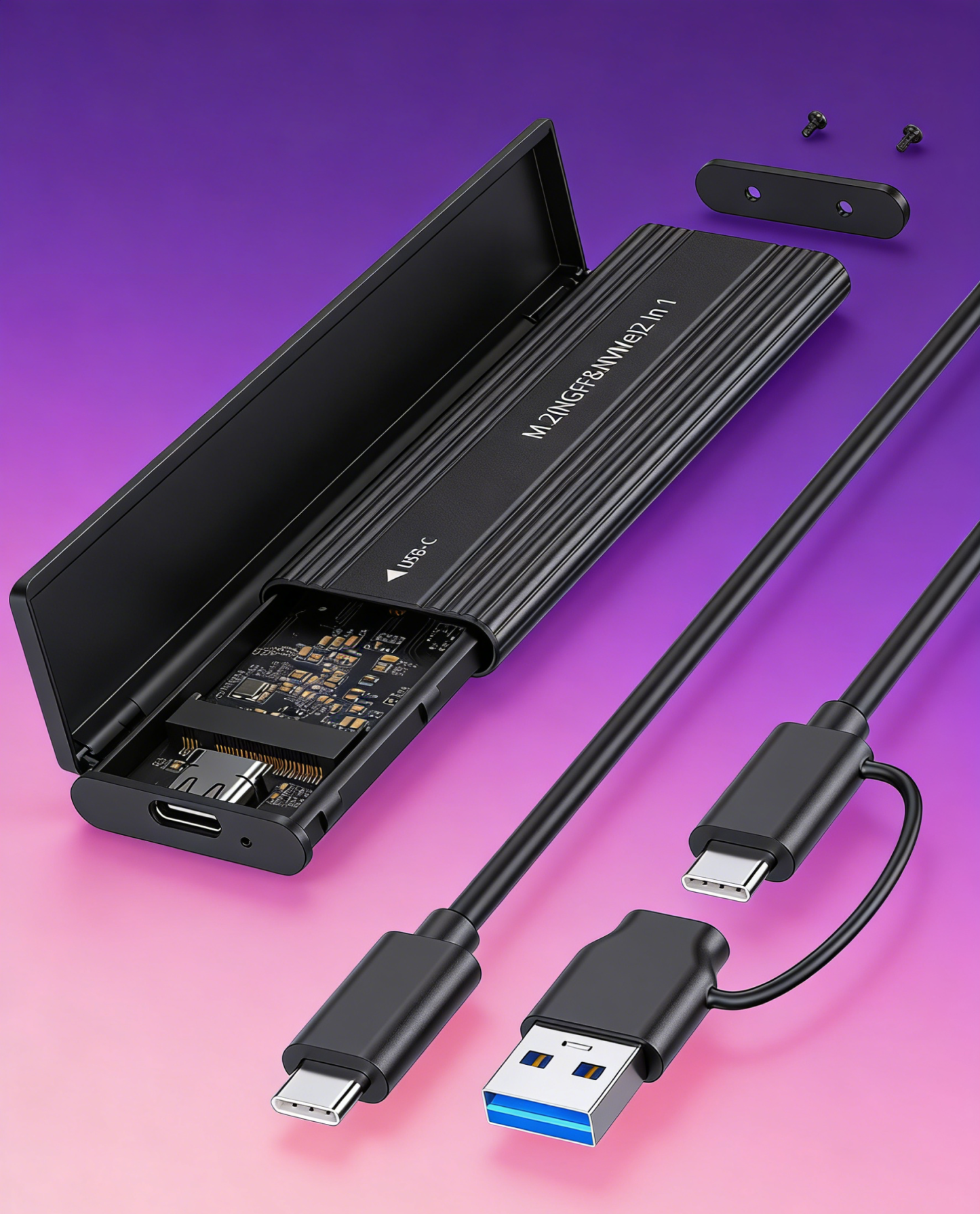 Ultra-Fast Mini Portable SSD | Large Capacity External Hard Drive | High-Speed USB 3.1 Data Transfer for Laptop, Phone & Tablet