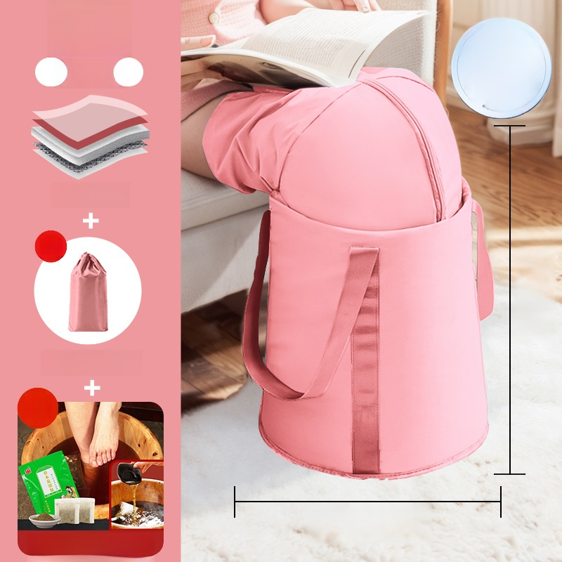 [Free foot bath bag] Fumigation and soaking three-in-one foot bath bucket