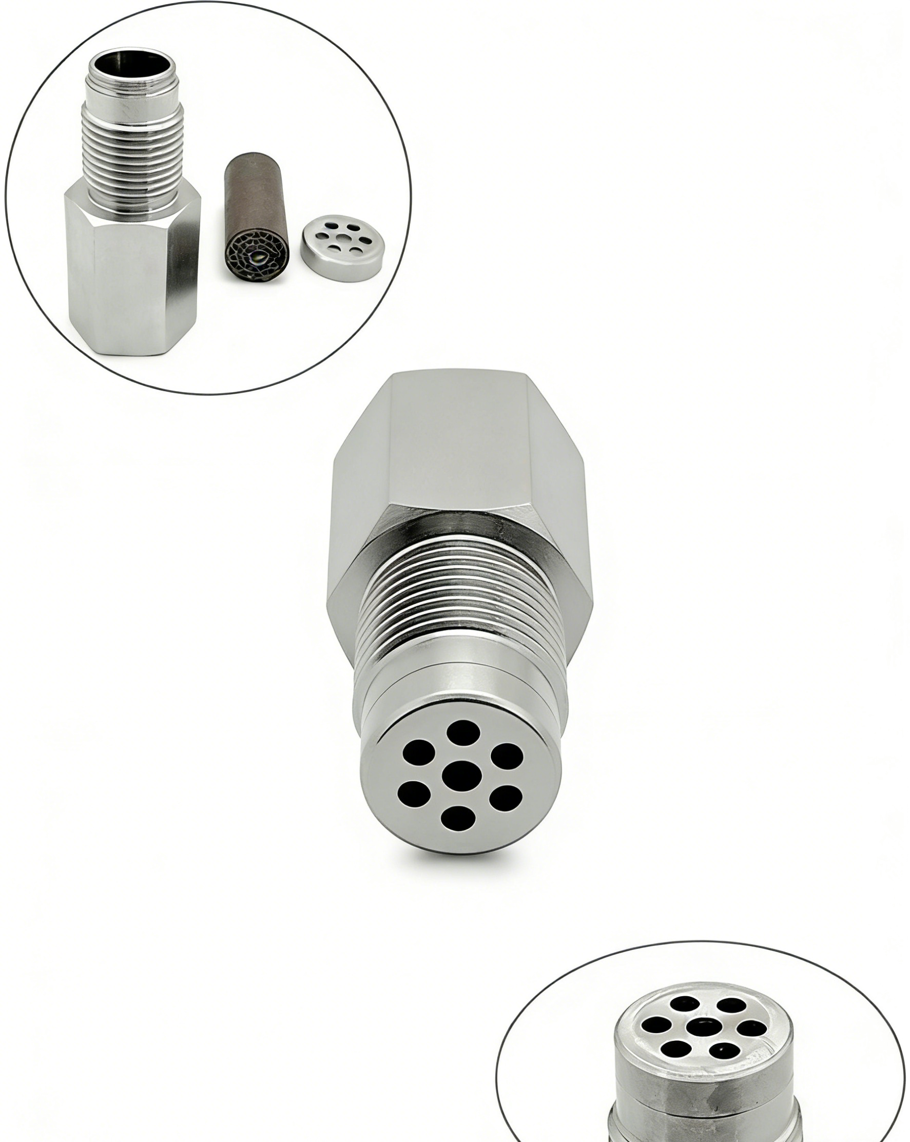 Universal Stainless Steel O2 Sensor Spacer with Mini Catalytic Converter | Fix Check Engine Light CEL Fix | Heavy Duty Oxygen Sensor Extension