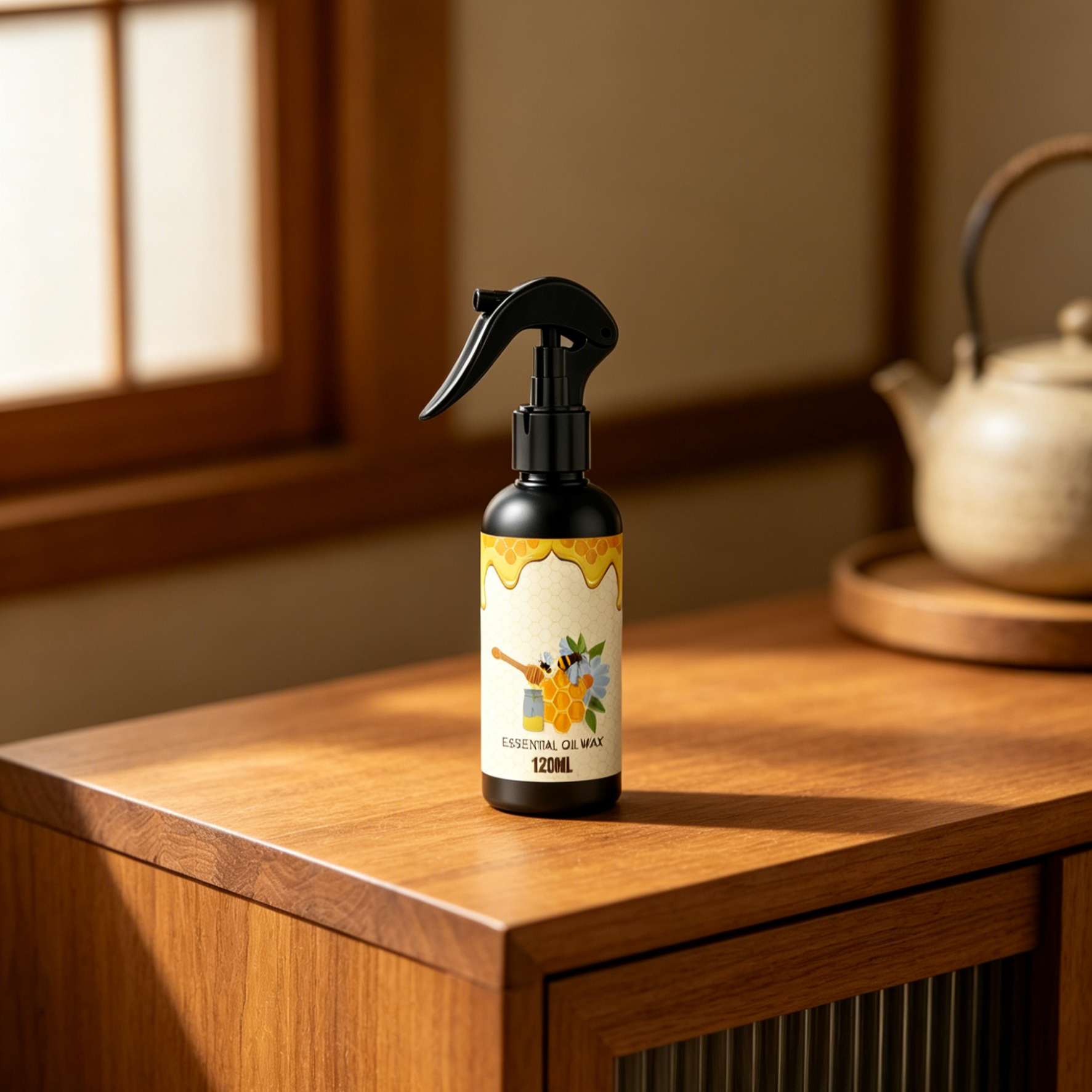 Natural Beeswax Furniture Polish Spray | Restore, Shine & Protect Wood | Water-Resistant & Non-Toxic