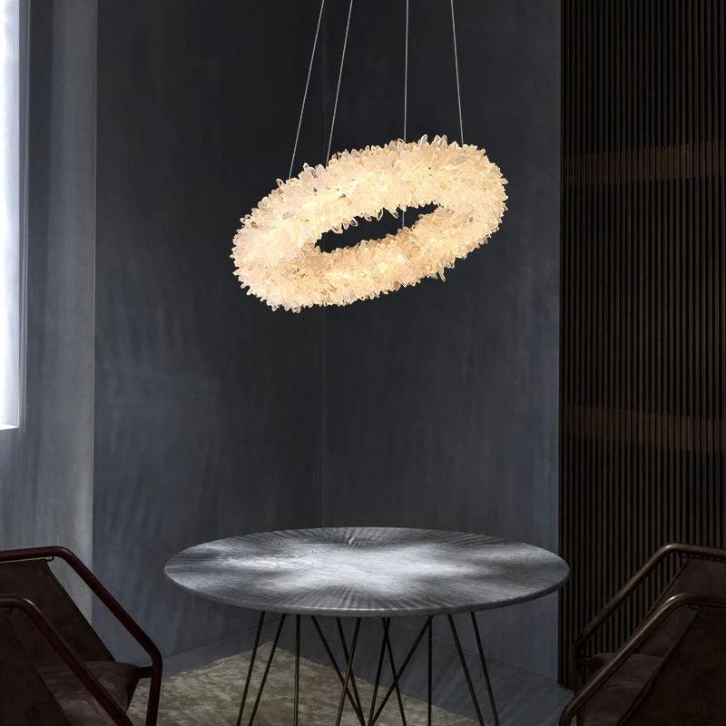 Rock Crystal Round Modern Chandelier - LightingSide