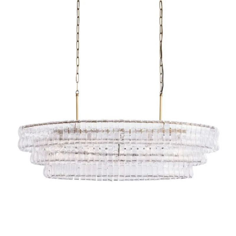 Amor Glass Oval Chandelier 54"W/65"W - jchandelier
