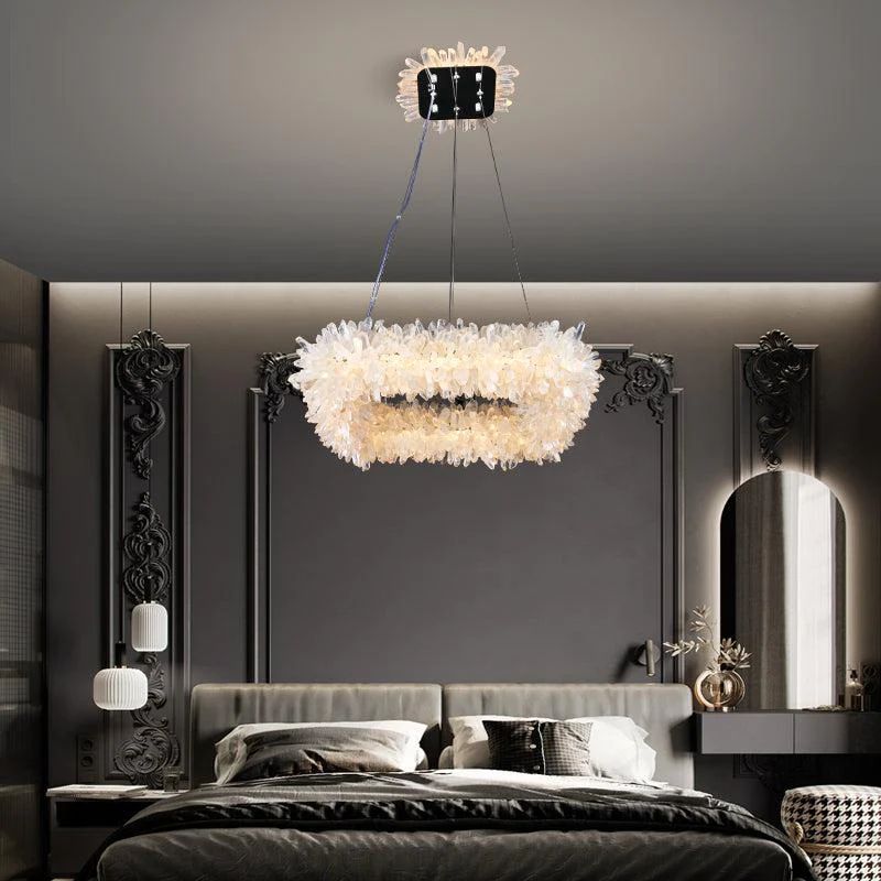 Rock Crystal Square Modern Chandelier - LightingSide