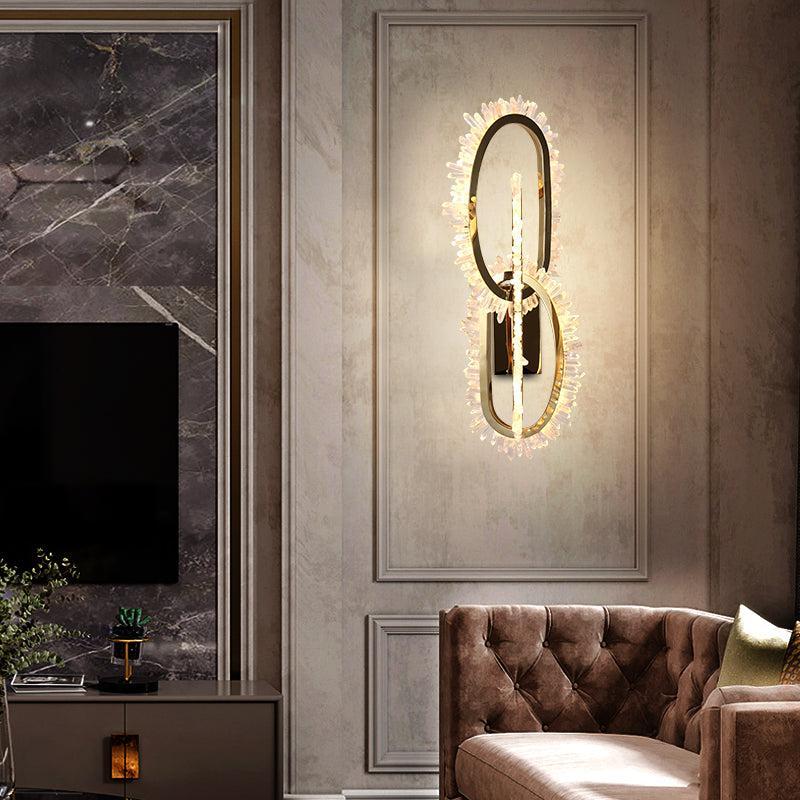 Rock Crystal Unique Modern Wall Sconce - LightingSide