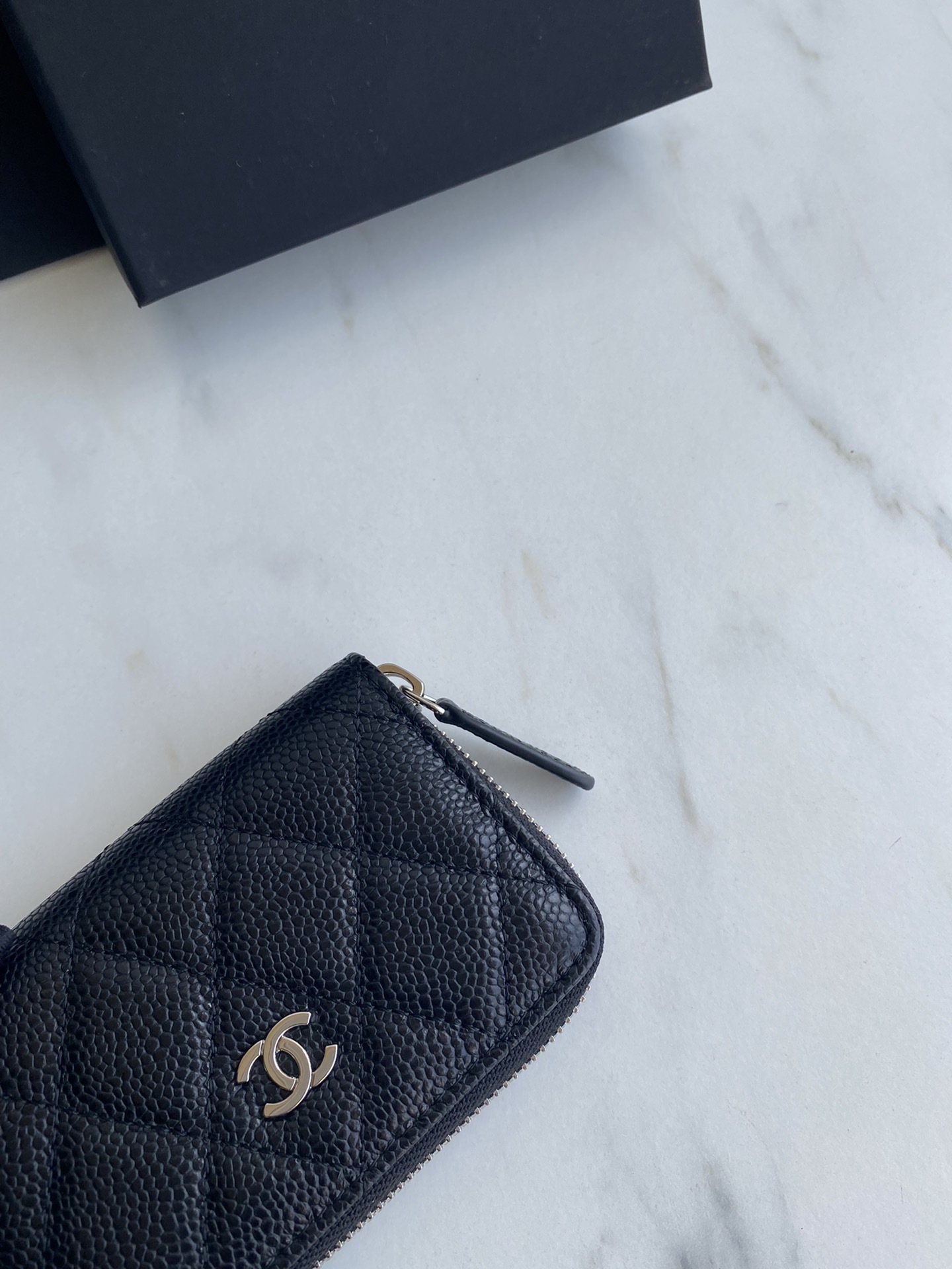  小拉鏈菱格零錢包