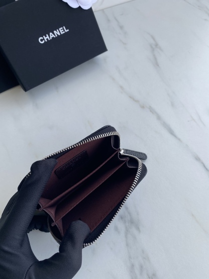  小拉鏈菱格零錢包