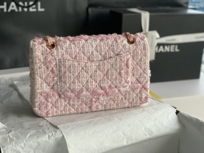 粉色軟呢毛尼大號