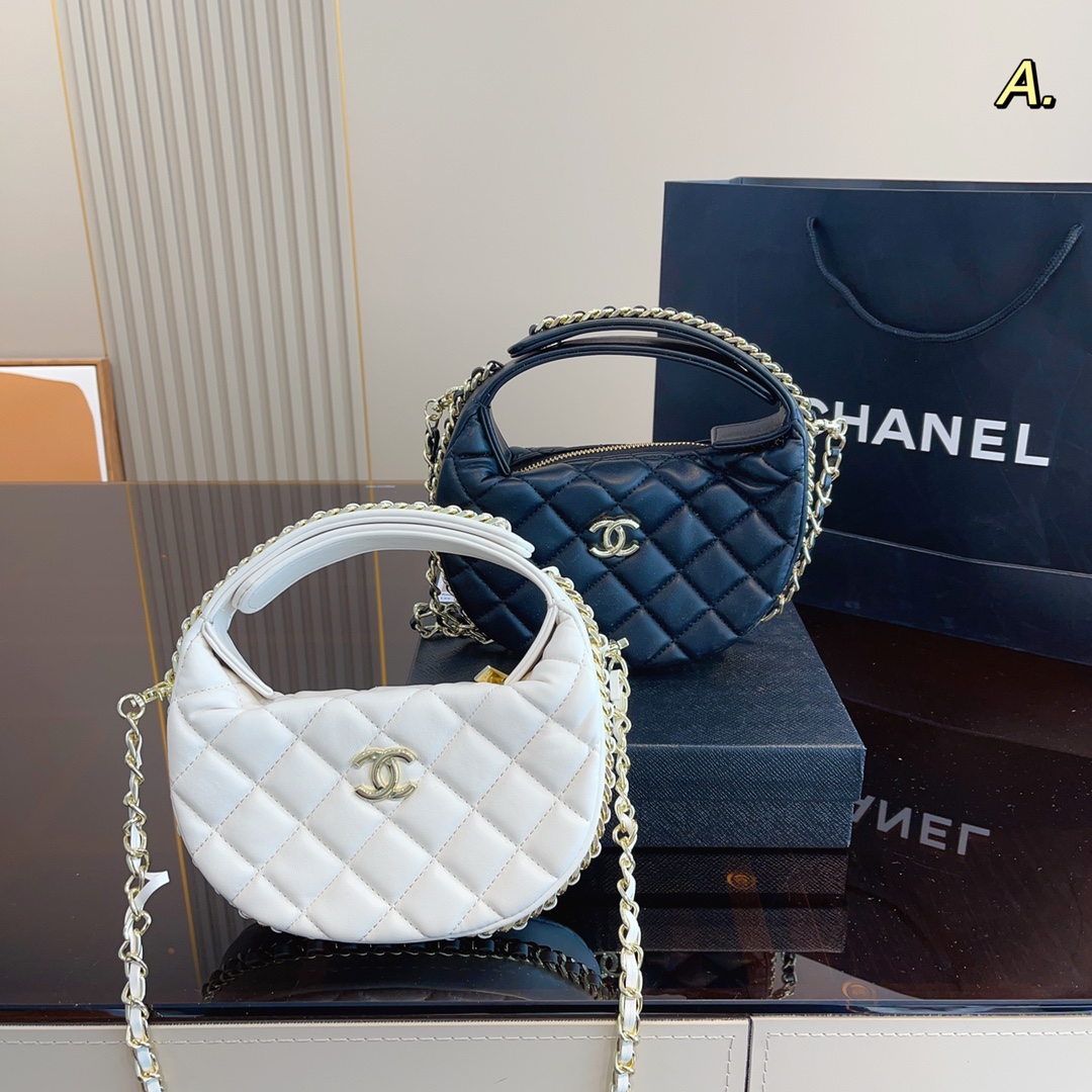 呼啦圈鏈條手拿包