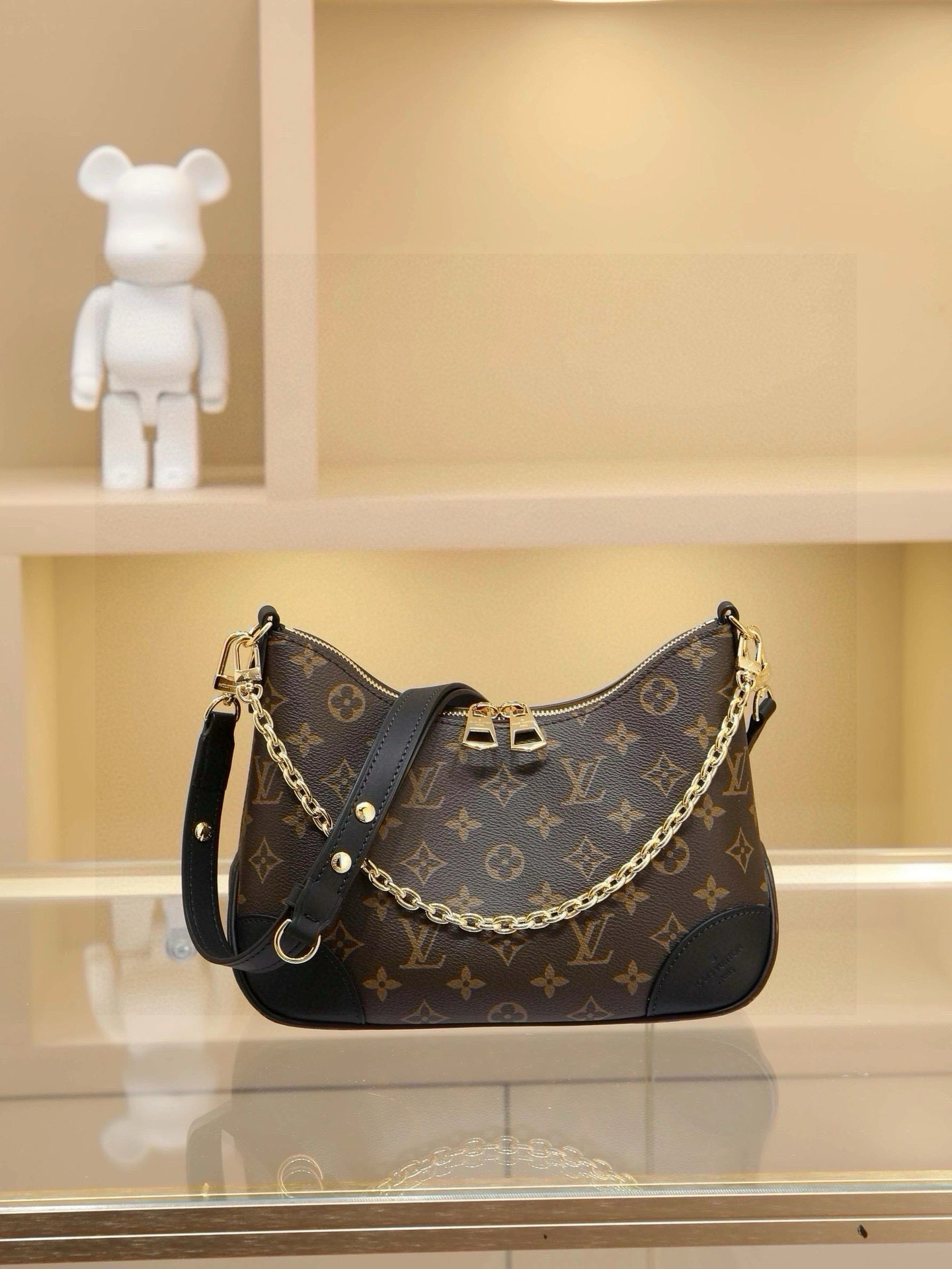 老花黑皮Odeon 手袋