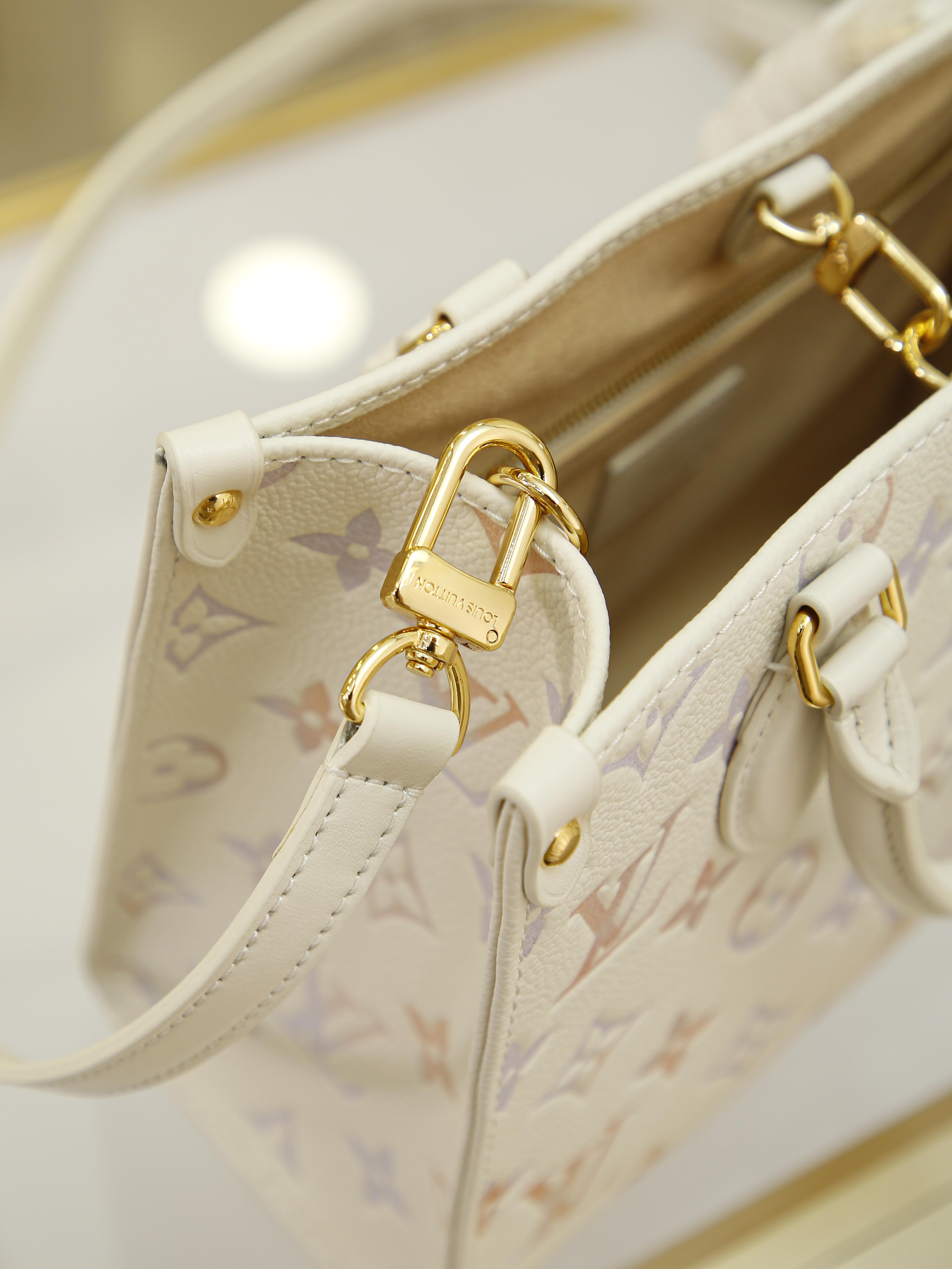 米白漸變四方包