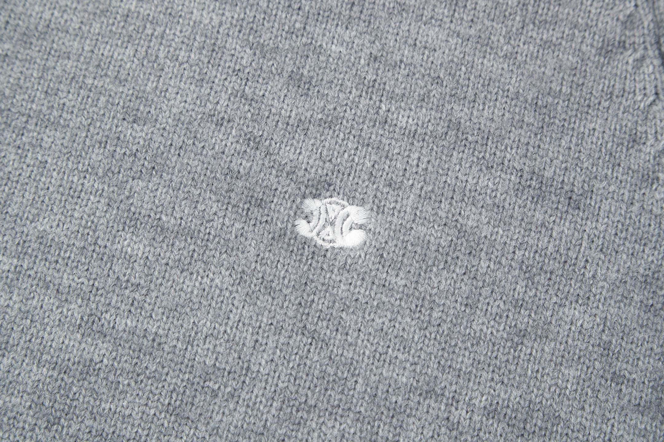 馬海毛針織提花開襟衫