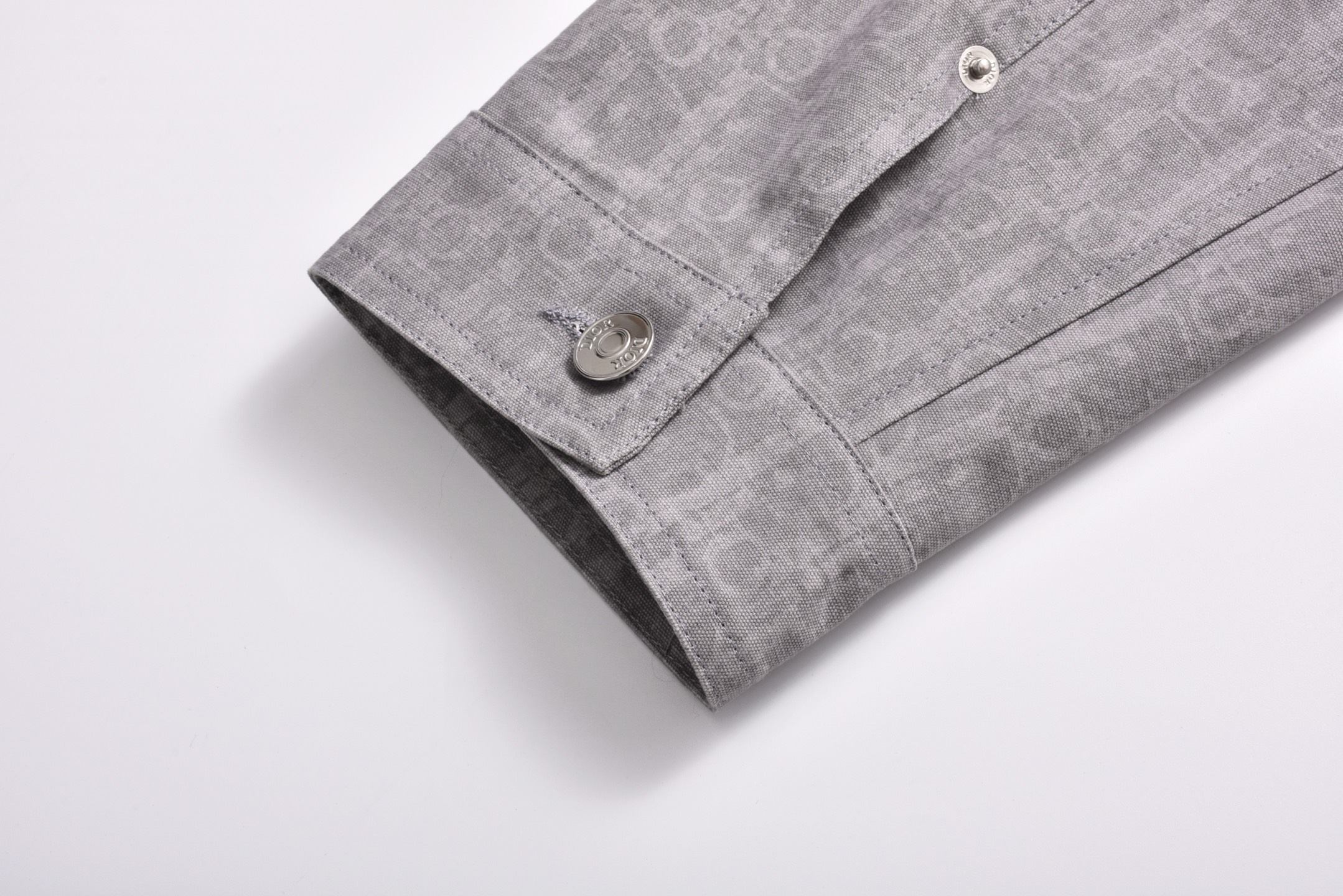 CD 25SS滿印提花牛仔襯衫（灰色）