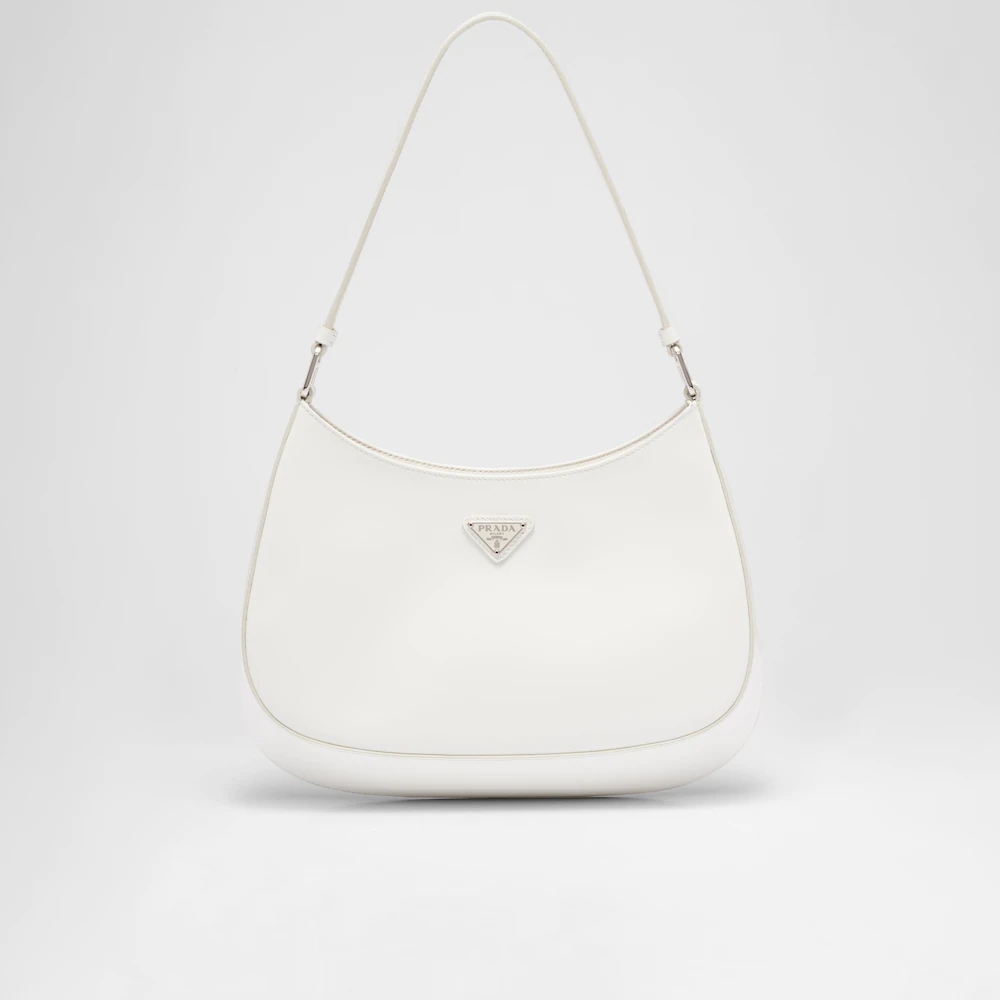 PP Cleo brushed leather shoulder bag - White