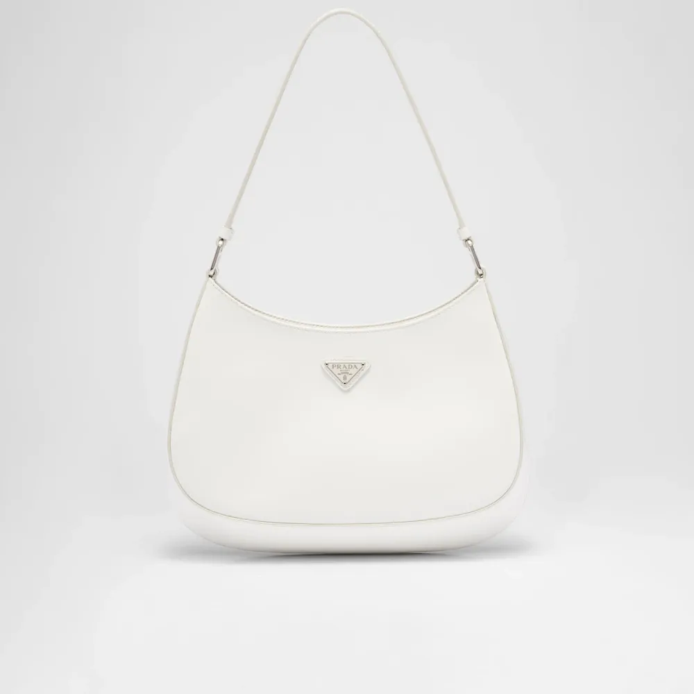 PP Cleo brushed leather shoulder bag - White