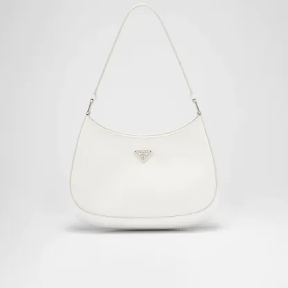 PP Cleo brushed leather shoulder bag - White