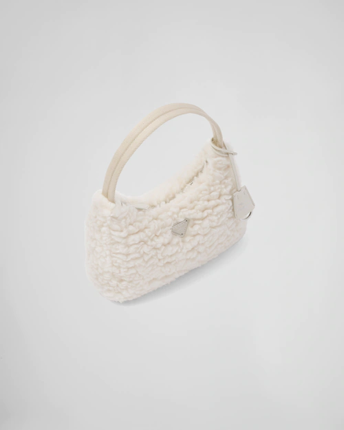 Re-Edition 2000 wool and cashmere mini-bag - Natural