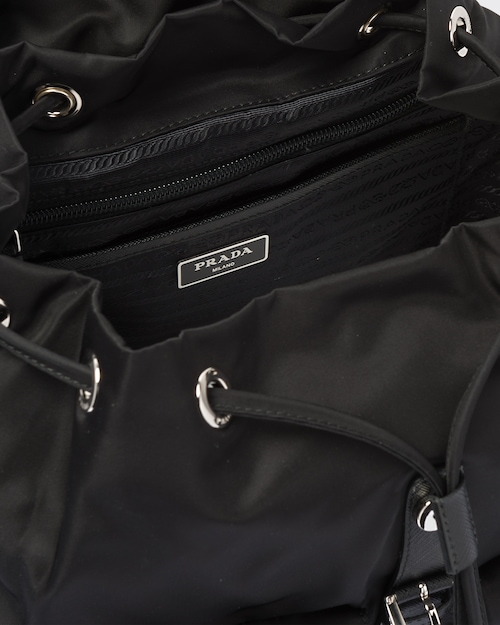 PP Re-Nylon medium backpack- Black