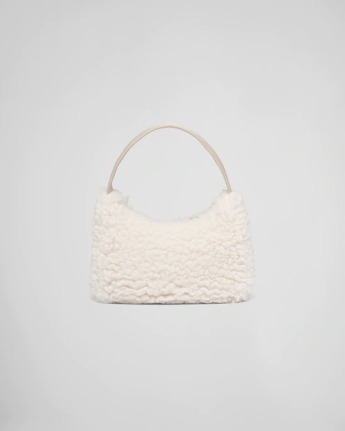 Re-Edition 2000 wool and cashmere mini-bag - Natural