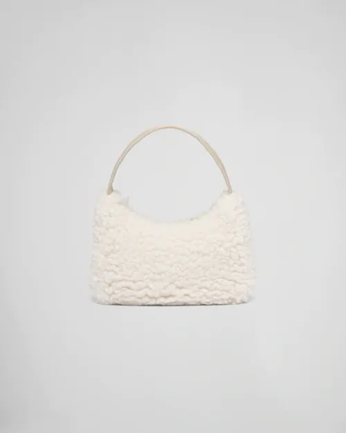 Re-Edition 2000 wool and cashmere mini-bag - Natural