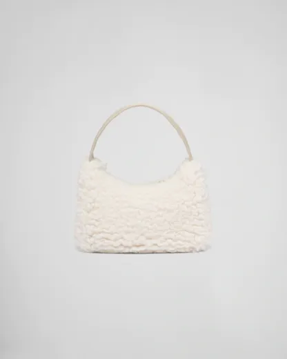 Re-Edition 2000 wool and cashmere mini-bag - Natural