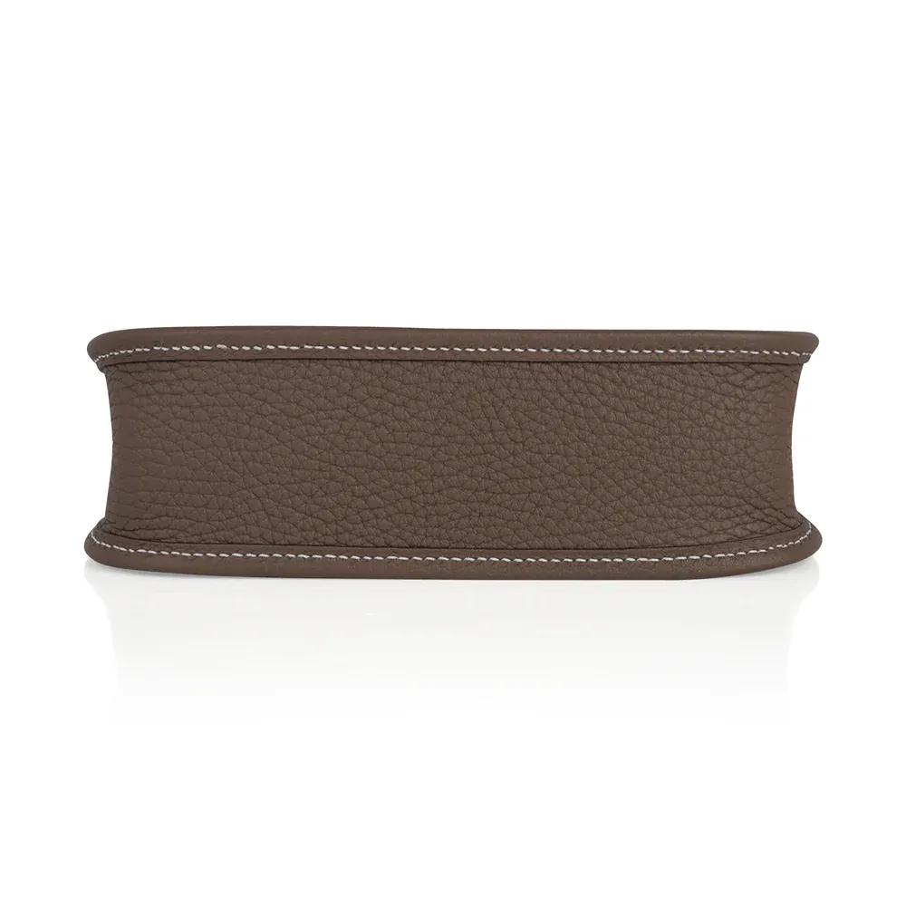 H Evelyne TPM Etoupe Clemence silver Hardware