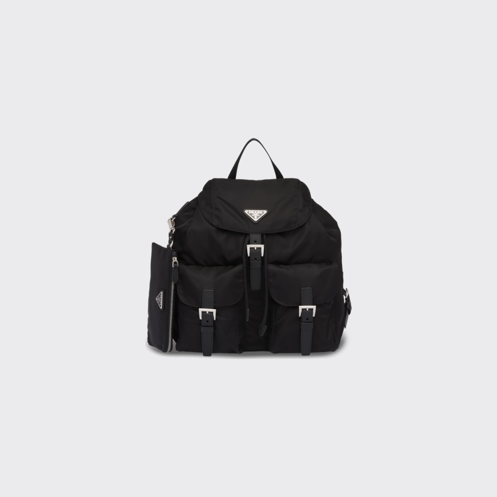 PP Re-Nylon medium backpack- Black
