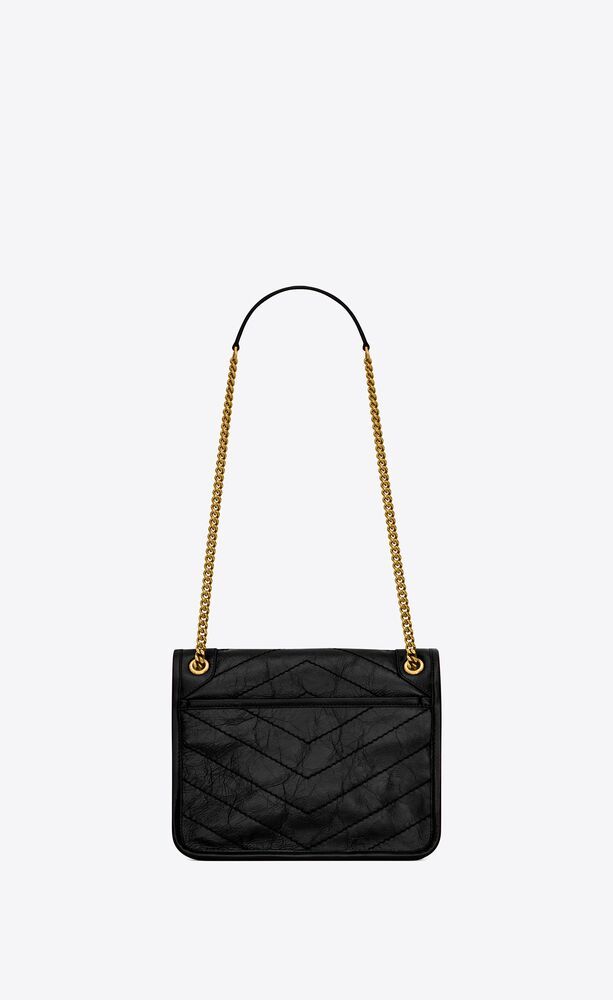 Y Niki Medium Chain Bag in Crinkled Vintage Leather
