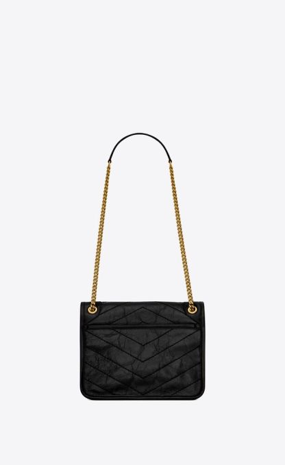 Y Niki Medium Chain Bag in Crinkled Vintage Leather