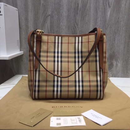 bb The Small Canter Horseferry Check Tote Brown 