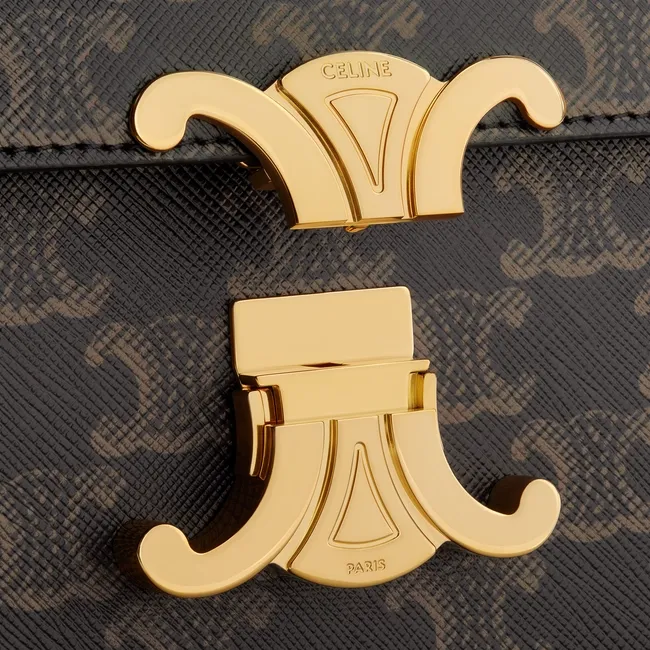 CHAIN SHOULDER BAG TRIOMPHE IN TRIOMPHE CANVAS TAN