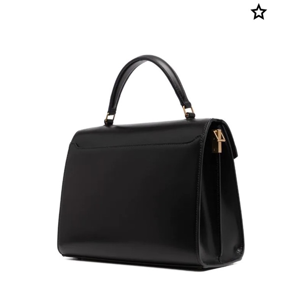 Y Cassandra Medium Top Handle Bag in Shiny Leather