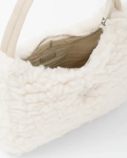 Re-Edition 2000 wool and cashmere mini-bag - Natural