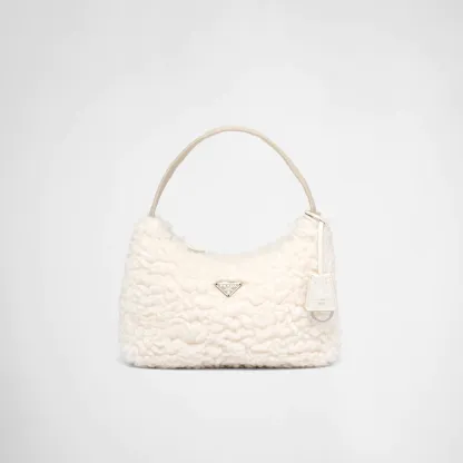 Re-Edition 2000 wool and cashmere mini-bag - Natural
