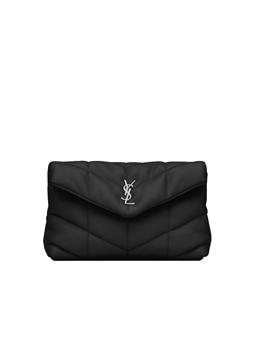 Y Puffer Small Pouch in Quilted Lambskin