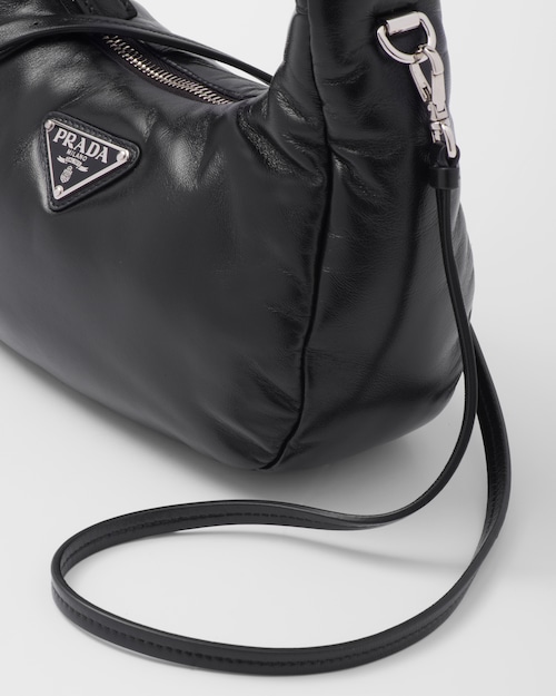 PP Soft padded nappa leather mini-bag - Black