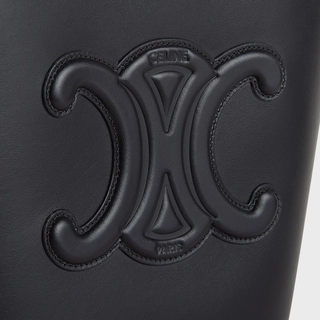 SMALL BUCKET CUIR TRIOMPHE IN SMOOTH CALFSKIN BLACK