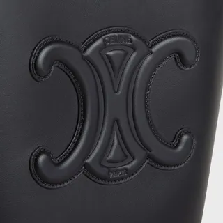 SMALL BUCKET CUIR TRIOMPHE IN SMOOTH CALFSKIN BLACK