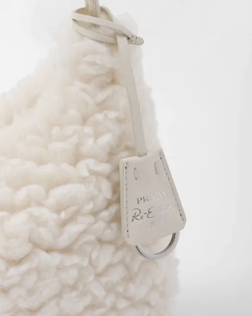 Re-Edition 2000 wool and cashmere mini-bag - Natural