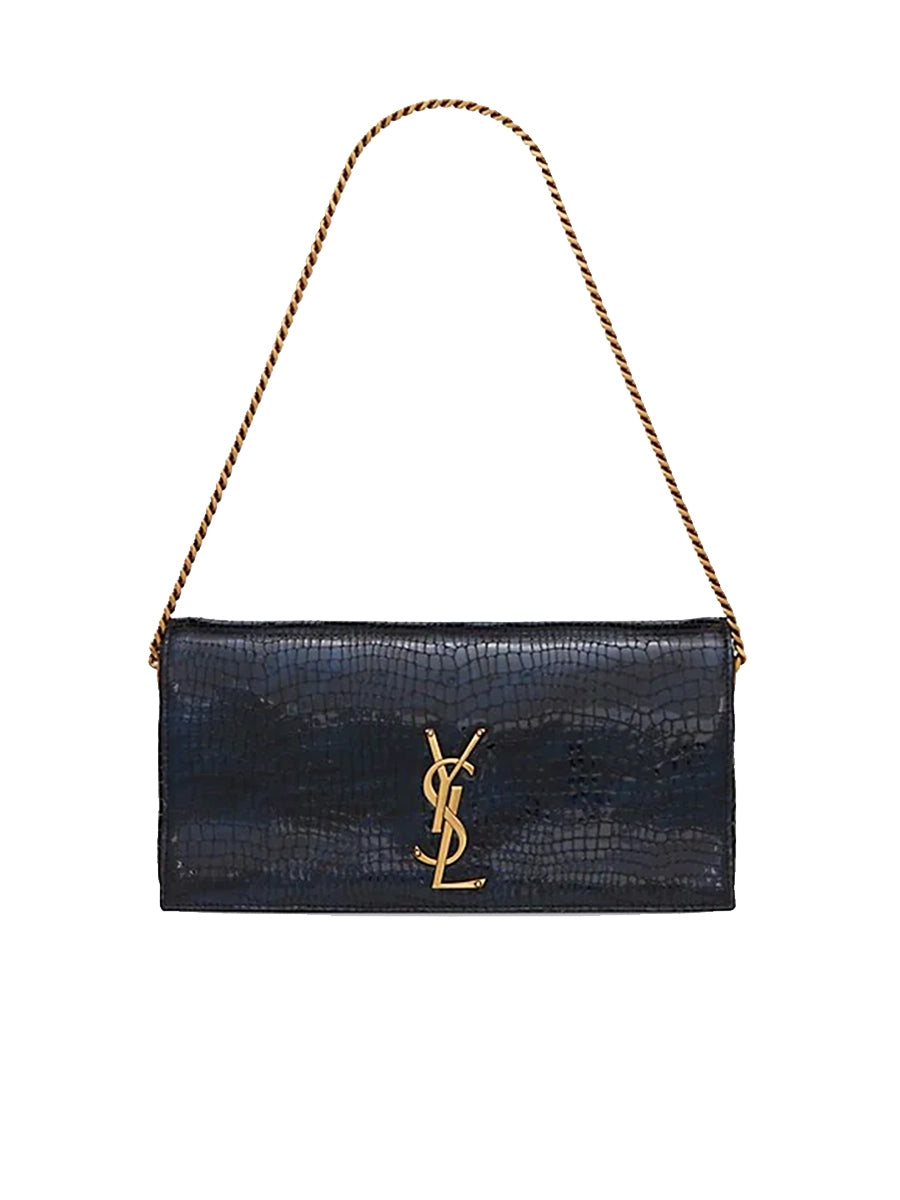 Y Kate Supple 99 Chain Bag in Crocodile-embossed Shiny Leather