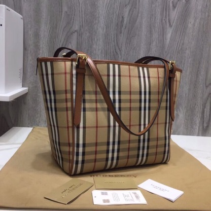 bb The Small Canter Horseferry Check Tote Brown 