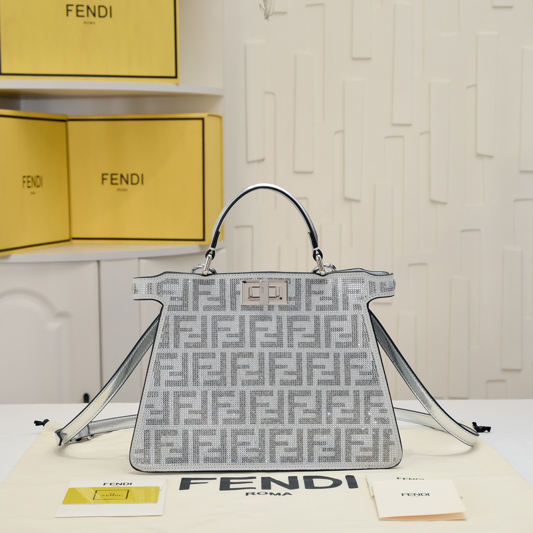 Fen Peekaboo ISeeU Petite diamond tote bag