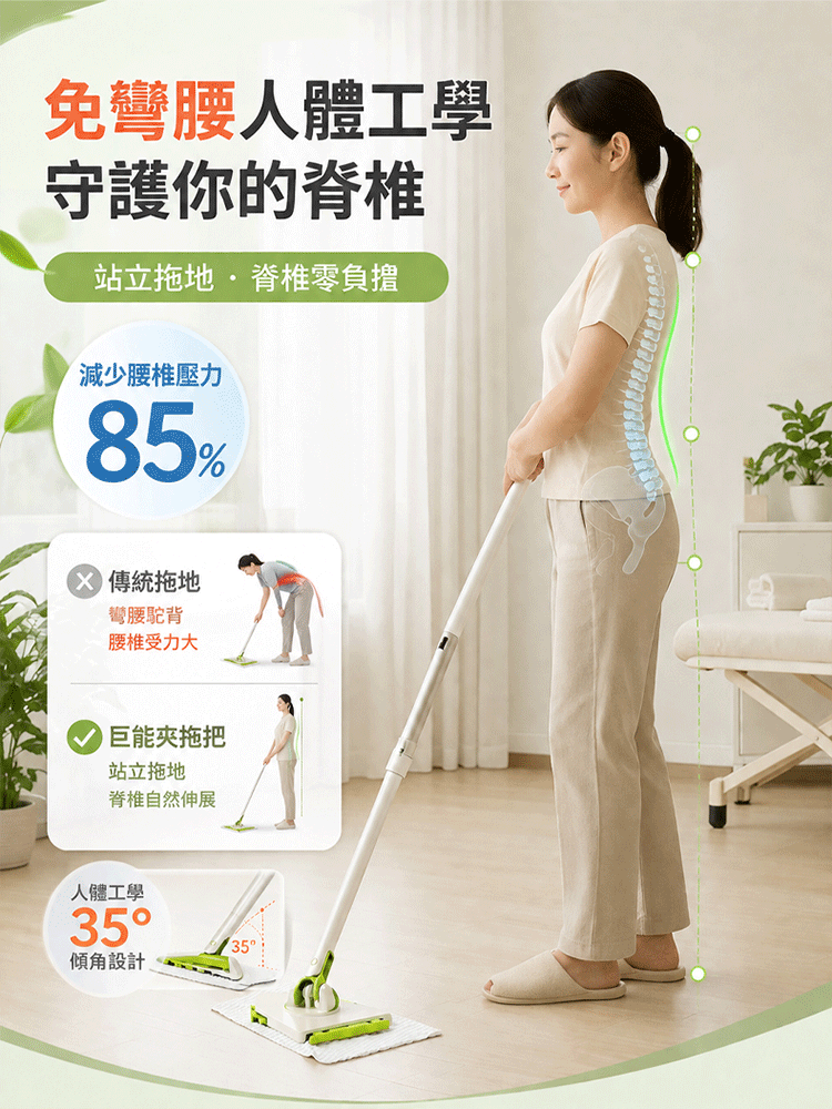 隨意夾布萬能拖把