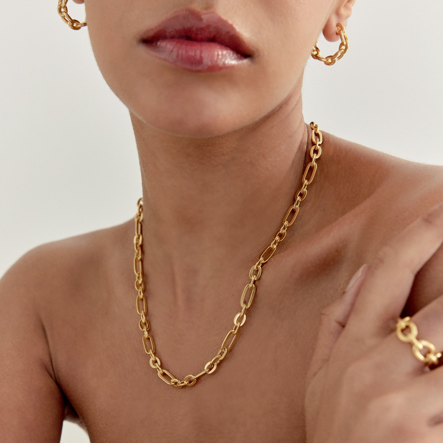 Bold Chain layered Necklace (W/Y) 볼드 체인 레이어드 목걸이