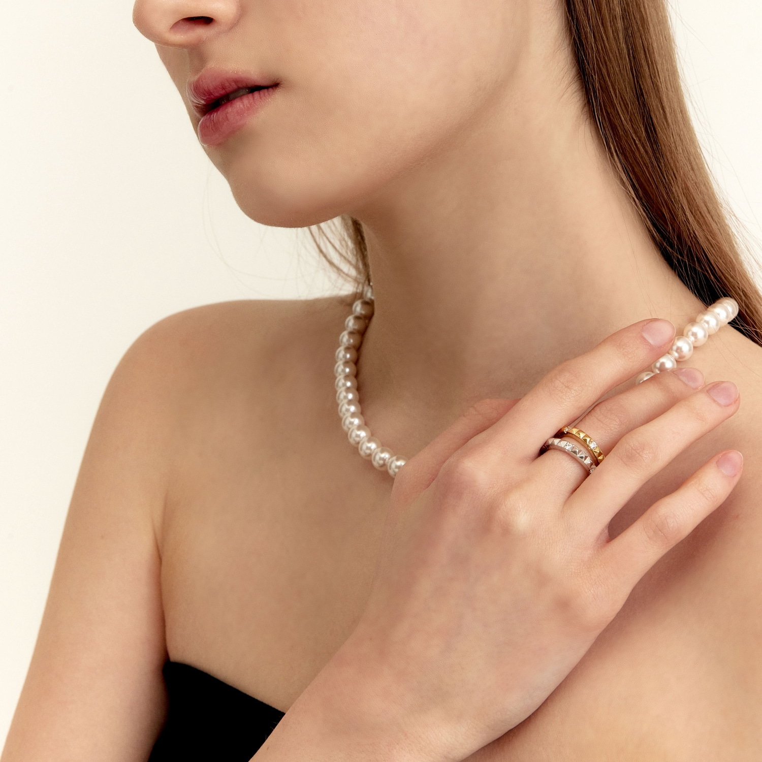 Ambition Ring (with stone) (W/Y) 앰비션 스톤 반지