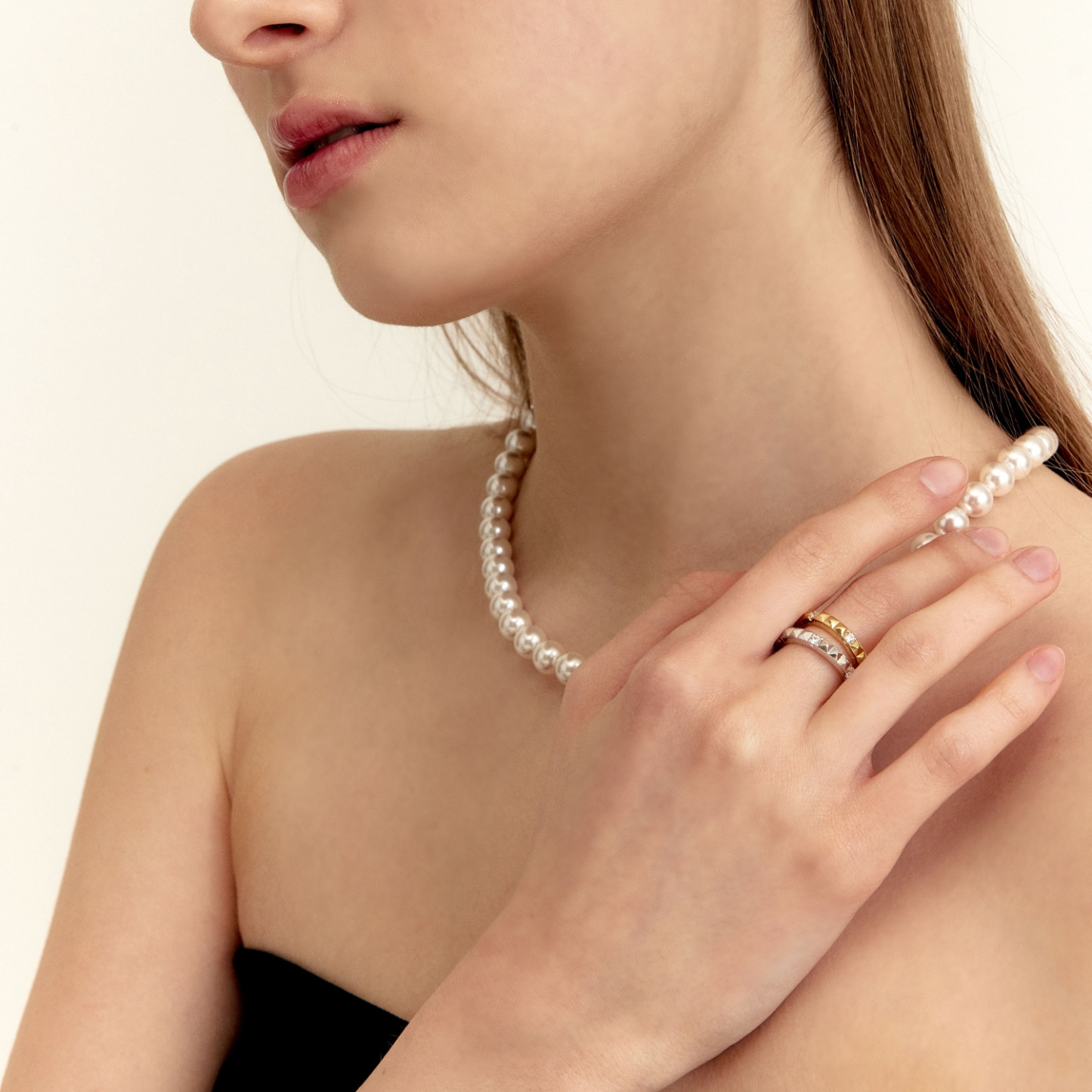 Ambition Ring (with stone) (W/Y) 앰비션 스톤 반지