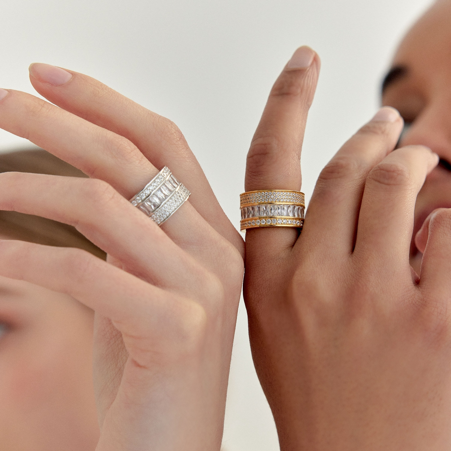 Chatelet Triple Row Ring (W/Y/B) 샤틀레 트리플 로우 반지