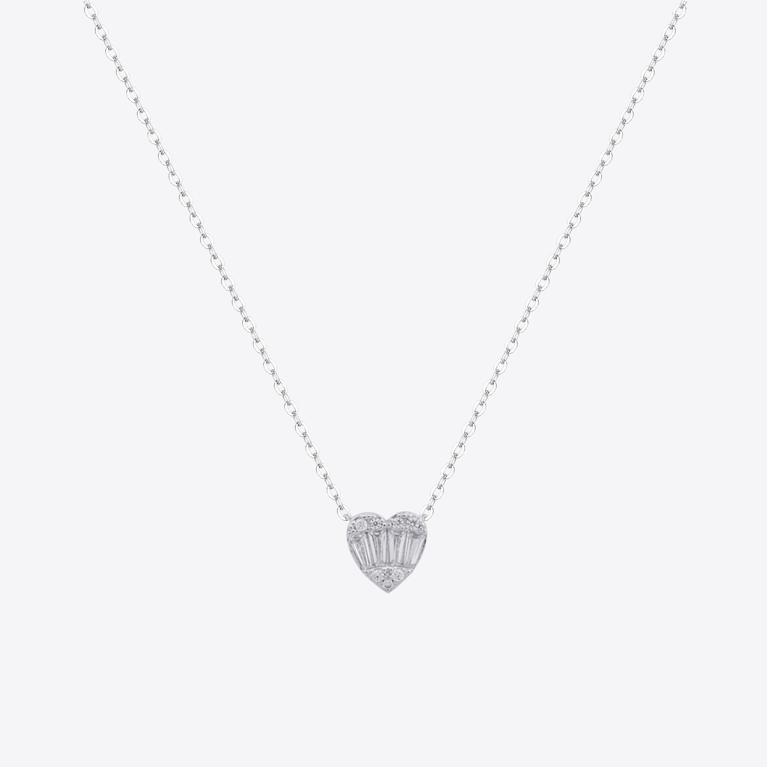 Rail Heart Necklace (W) 레일 하트 목걸이