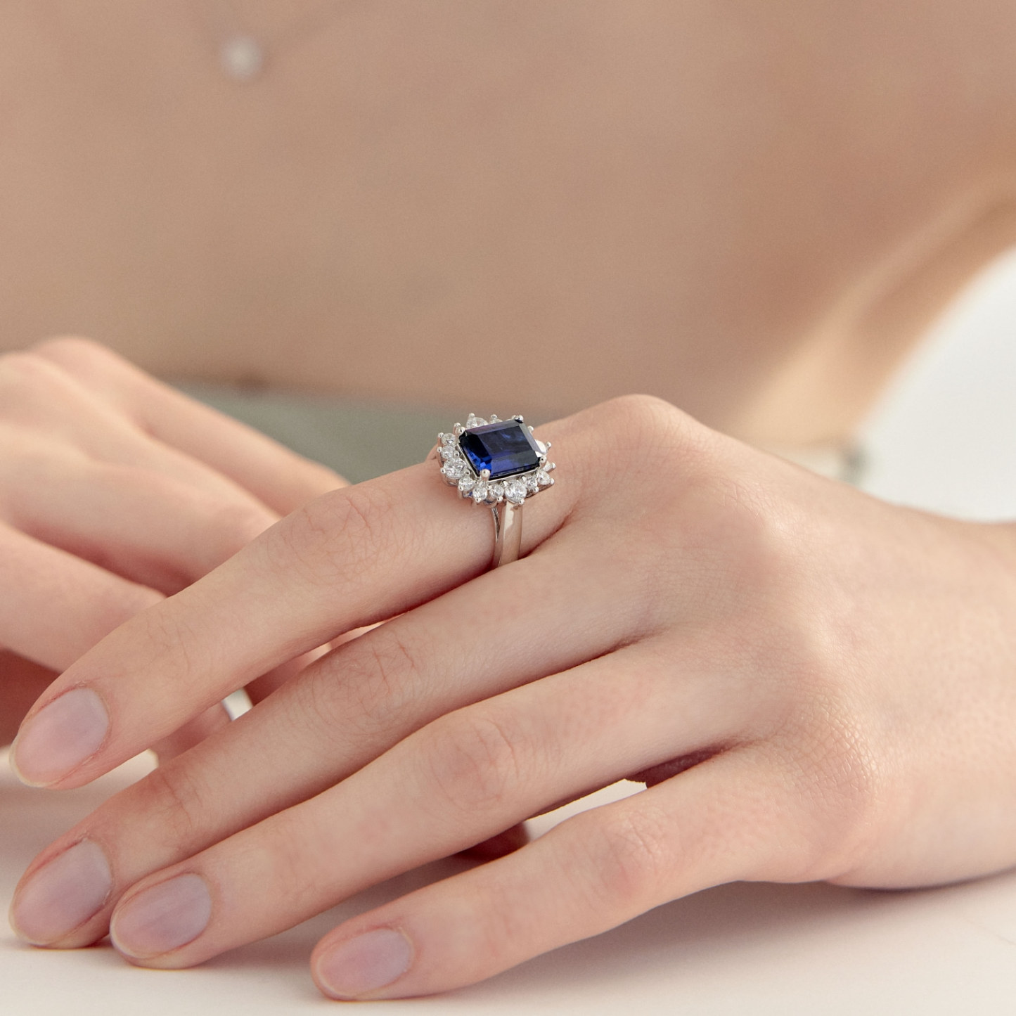 Blue Cluster Ring (W) 블루 클러스터 반지